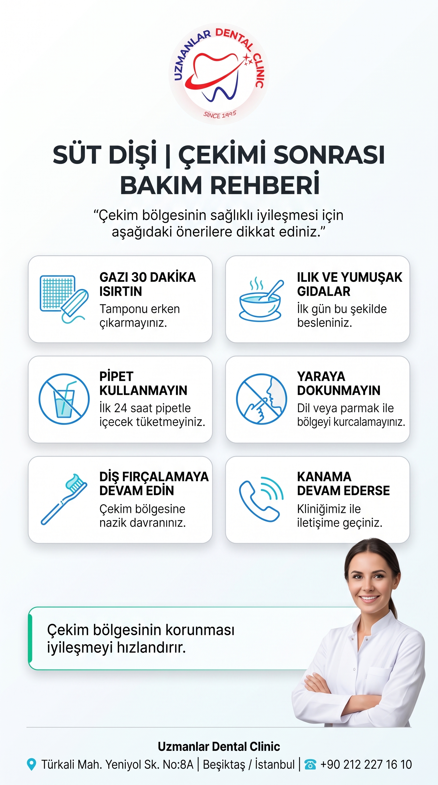 Süt Dişi Çekimi Sonrası Bakım Rehberi