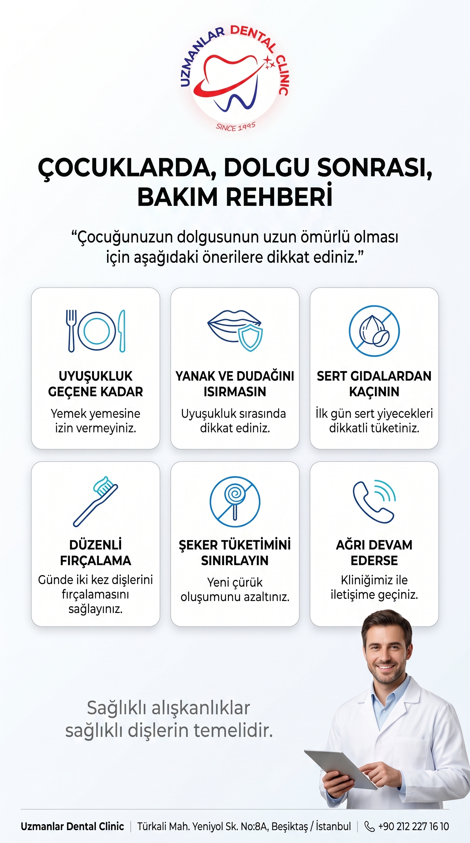 Çocuklarda Dolgu Sonrası Bakım Rehberi