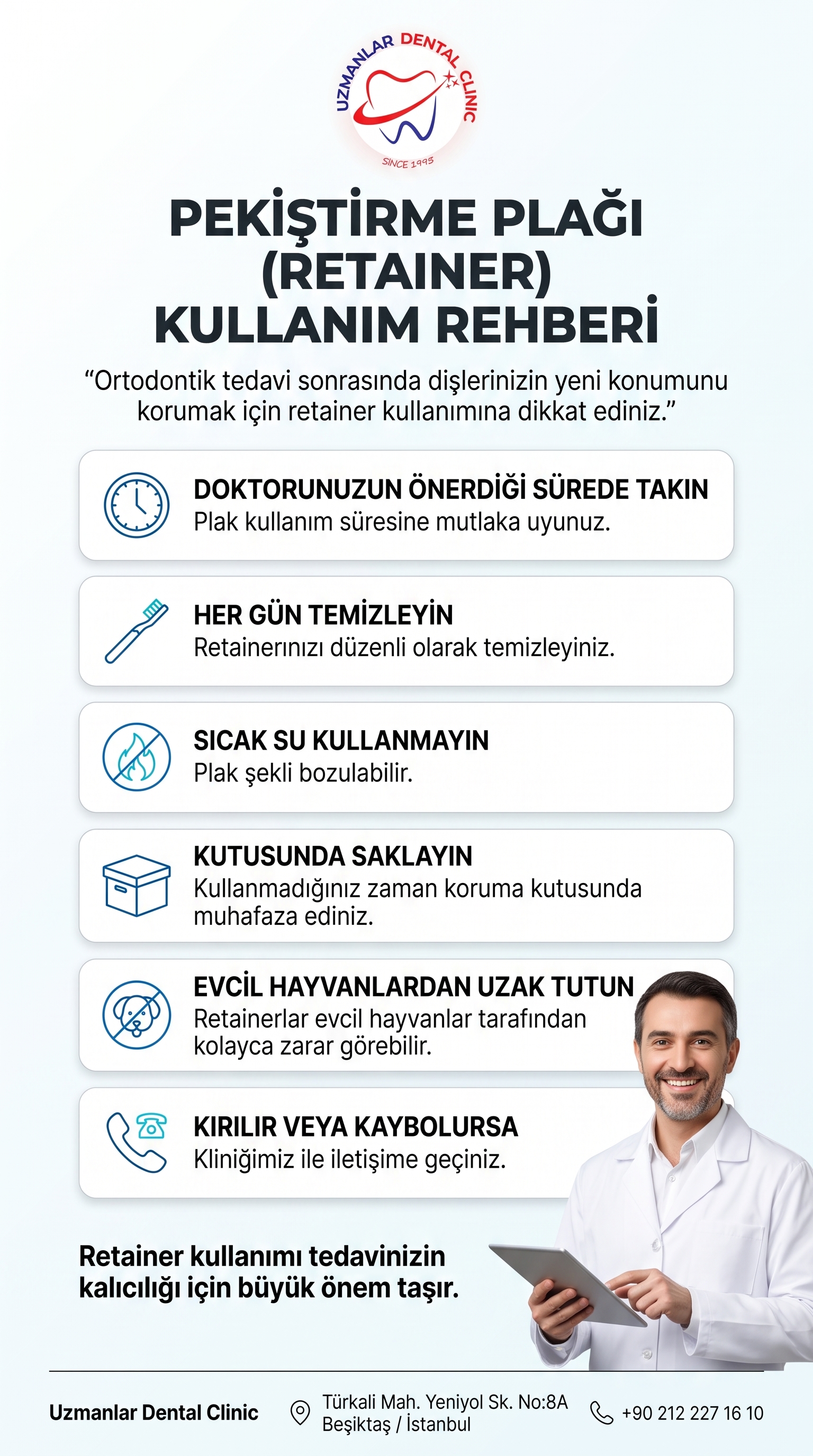 Pekiştirme Plağı (Retainer) Kullanım Rehberi