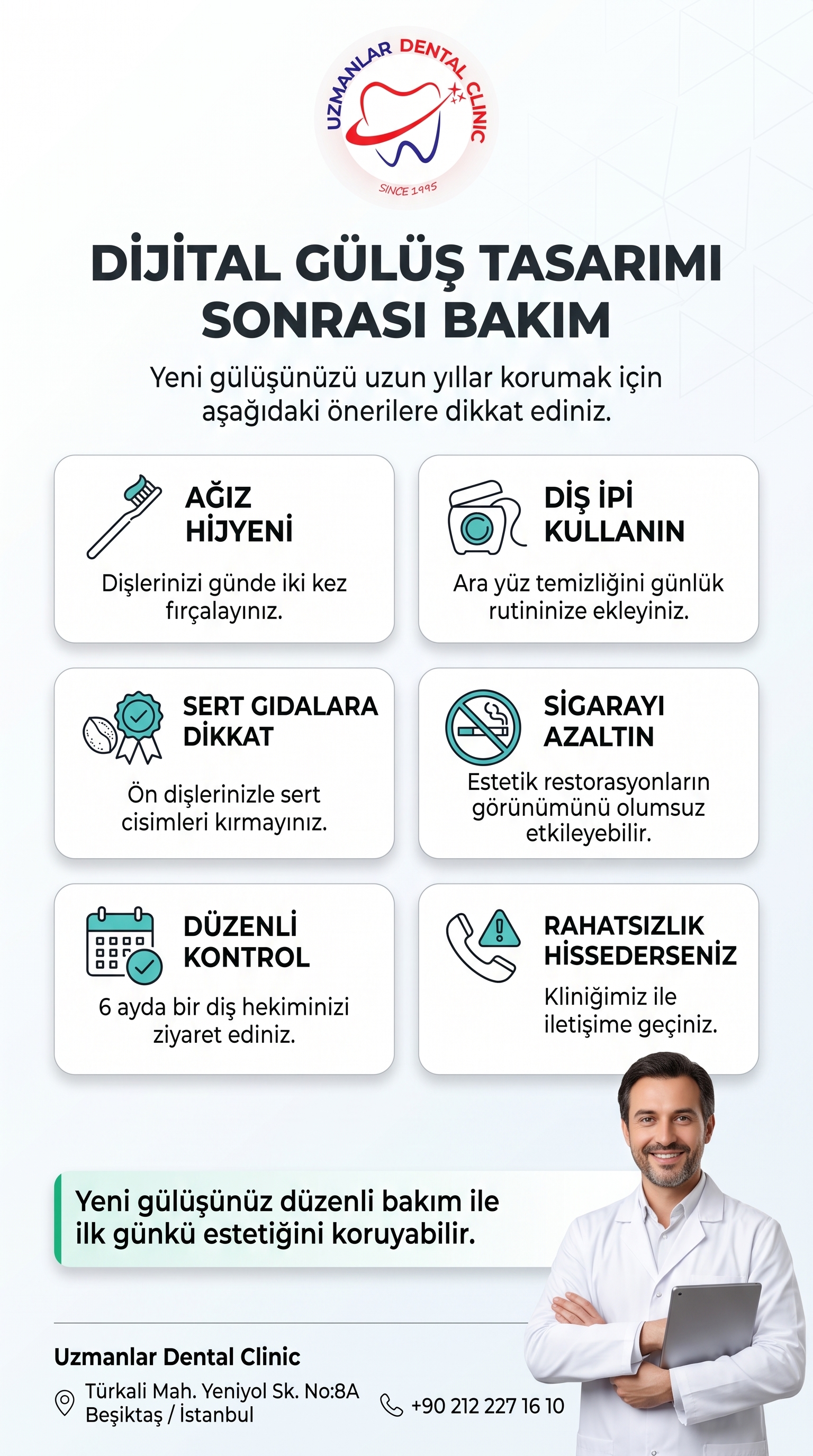 Dijital Gülüş Tasarımı Sonrası Bakım