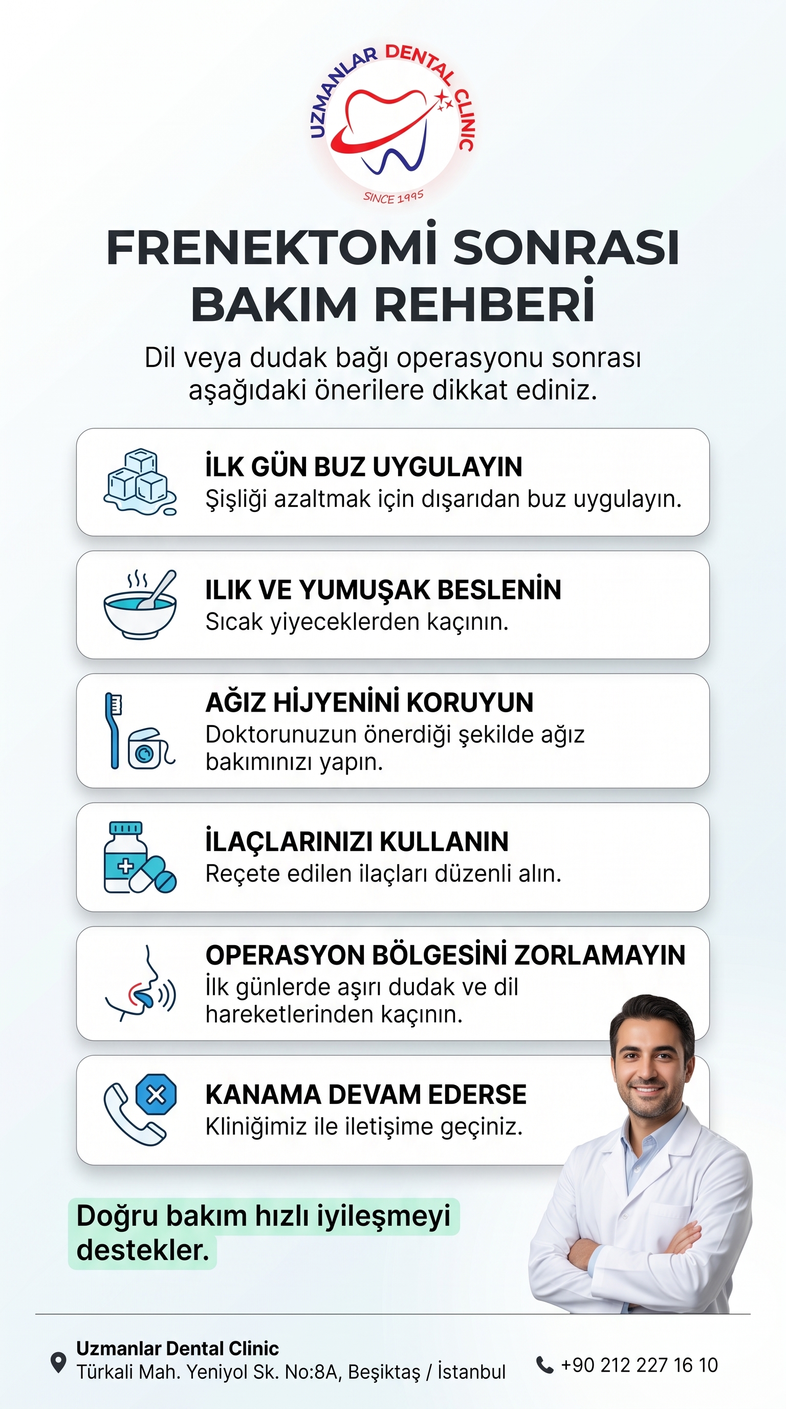 Frenektomi Sonrası Bakım Rehberi
