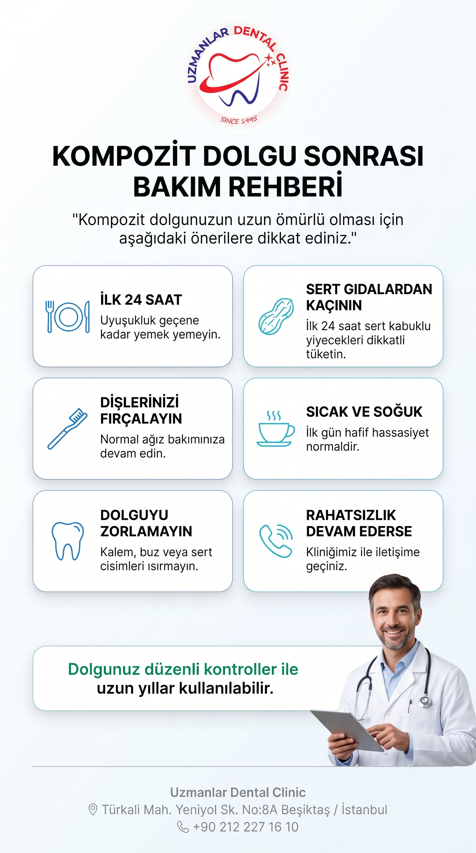 Kompozit Dolgu Sonrası Bakım Rehberi