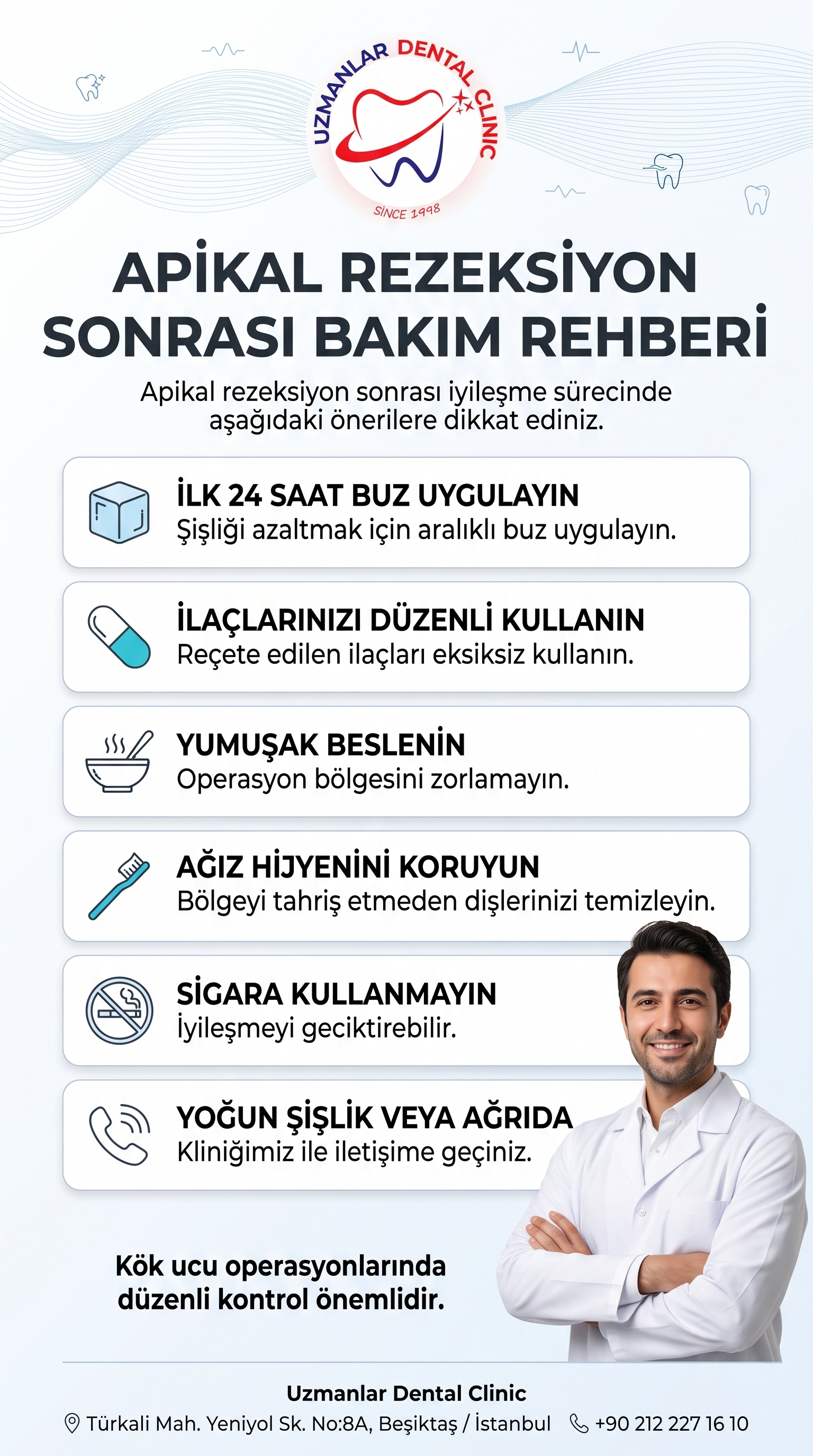 Apikal Rezeksiyon Sonrası Bakım Rehberi