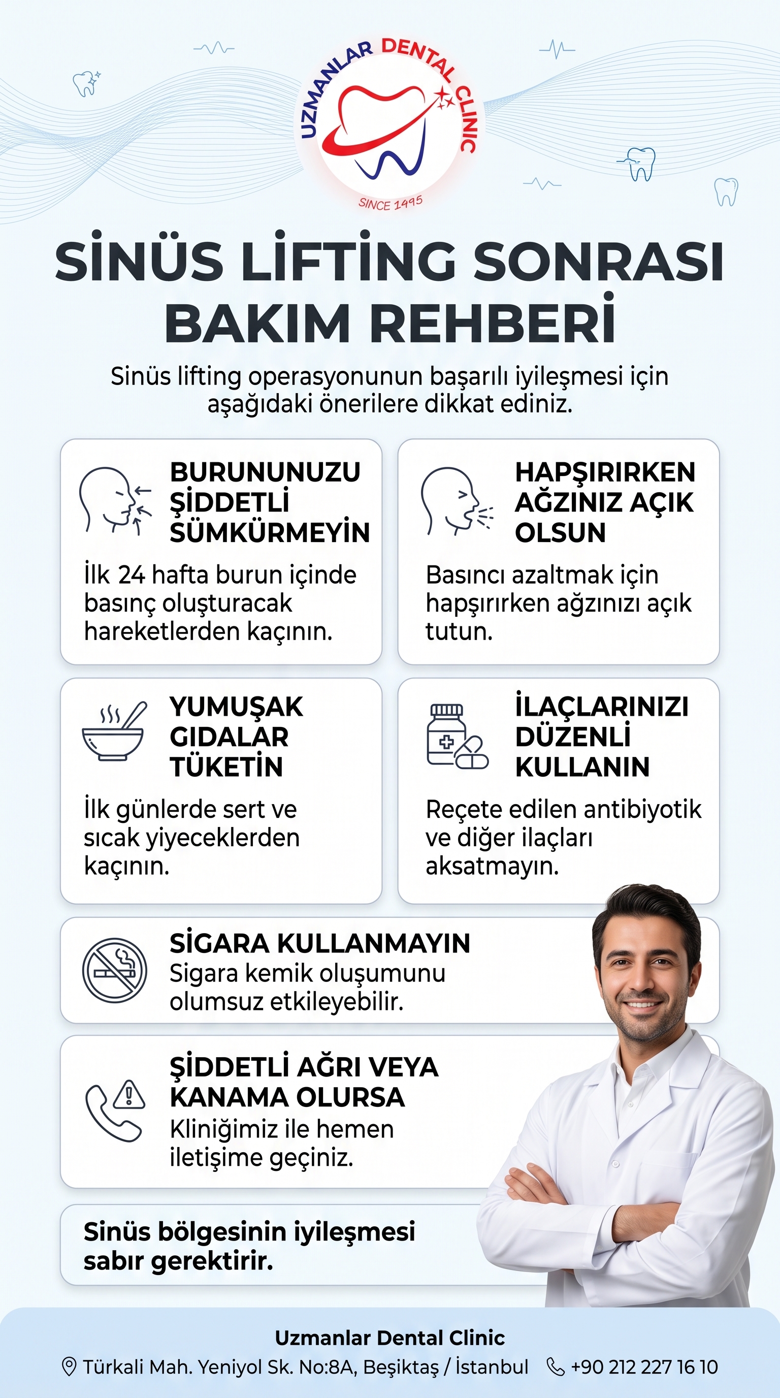 Sinüs Lifting Sonrası Bakım Rehberi